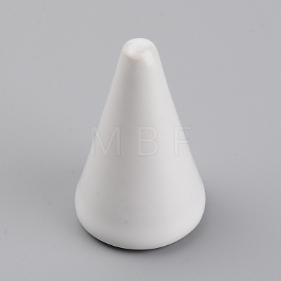 Cone Shaped Vitreous Enamel Ring Displays RDIS-WH0006-12C-1