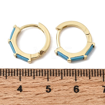 Brass Pave Cubic Zirconia Hoop Earrings EJEW-G471-09G-03-1