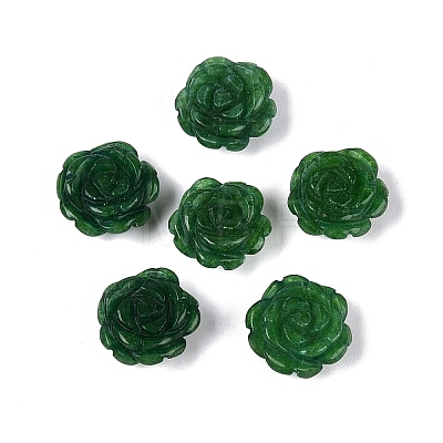 Dyed Natural White Jade Carved Beads G-Q601-41C-01-1