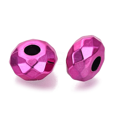 UV Plating Acrylic European Beads OACR-E033-22-08-1