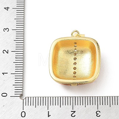 Brass Micro Pave Clear Cubic Zirconia Pendants KK-A303-17C-G-1