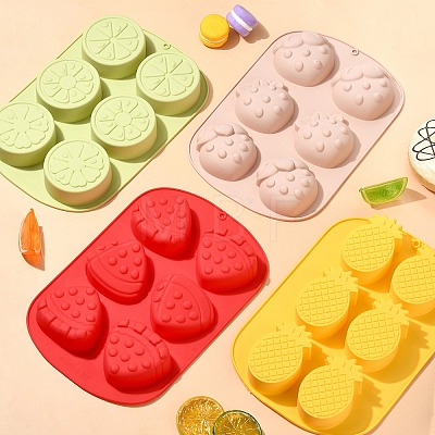 4Pcs 4 Styles Fruit Silicone Molds ST-CJ0043-082-1