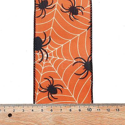 5 Yards Halloween Printed Polyester Wired Ribbon OCOR-K009-02C-1