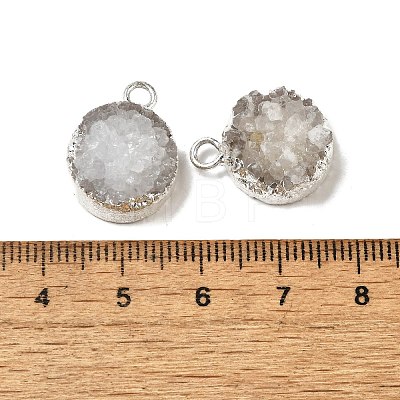 Natural Druzy Quartz Charms G-P396-07S-03-1