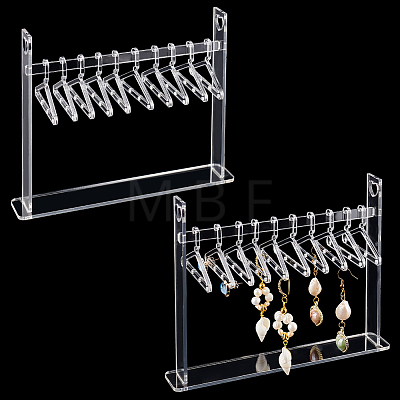   Transparent Acrylic Earring Display Hanging Stands EDIS-PH0001-47-1