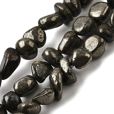 Natural Pyrite Nuggets Beads Strands G-I125-82-1