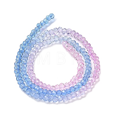 Transparent Painted Glass Beads Strands LS-DGLA-A034-T1mm-A08-1