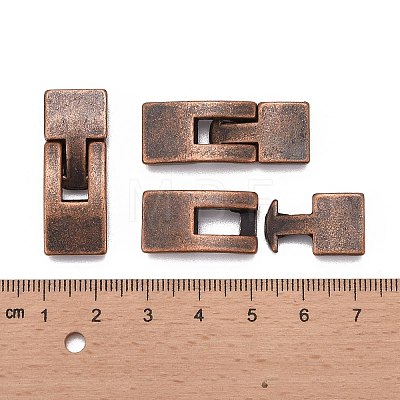 Tibetan Style Snap Lock Clasps TIBE-LF11313Y-R-LF-1