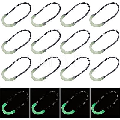 CHGCRAFT 30Pcs Luminous Plastic Zipper Pulls FIND-CA0005-31-1