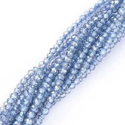 Electroplate Glass Beads Strands EGLA-F149-PL-01-1