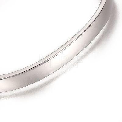 304 Stainless Steel Cuff Bangles STAS-I110-10-6mm-1