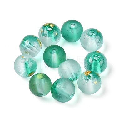 Frosted Baking Painted Glass Beads DGLA-N005-8mm-09-1