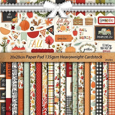 20Pcs 20 Styles Scrapbook Paper Pad PW-WG0DED1-01-1