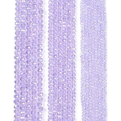Electroplate Glass Beads Strands EGLA-A044-T6mm-B17-1