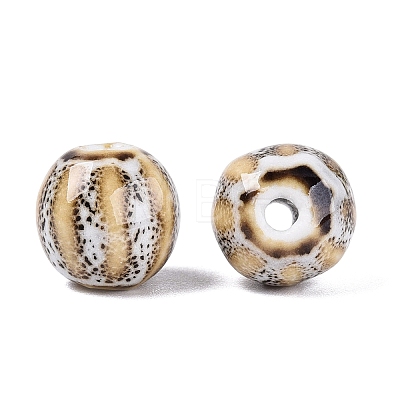 Vintage Porcelain Corrugated Beads PORC-N013-11R-1