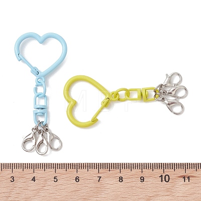 Alloy Heart Shape Keychain Clasps HJEW-JM04790-1