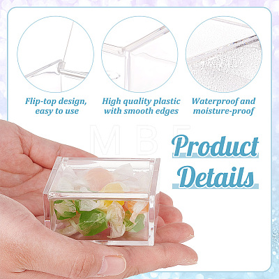Plastic Beads Storage Containers with Flip Cover CON-WH0093-10-1