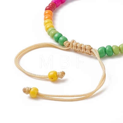 Glass Seed Braided Bead Bracelet BJEW-MZ00025-02-1