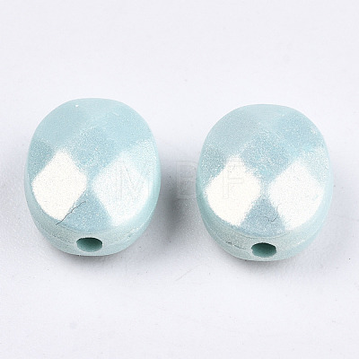 Spray Painted Acrylic Beads MACR-T037-08C-1