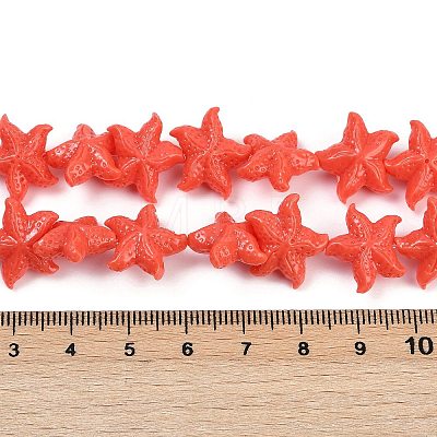 Synthetic Coral Dyed Carved Beads Strands CORA-K009-06B-01-1