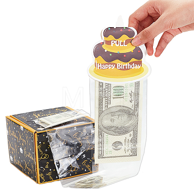 Happy Birthday Day Money Box for Cash Gift Pull DIY-WH0430-335-1