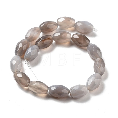 Natural Grey Agate Beads Strands G-P520-C11-01-1
