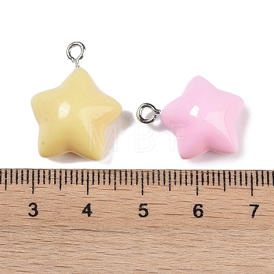 Opaque Resin Pendants RESI-H162-07P-02-1