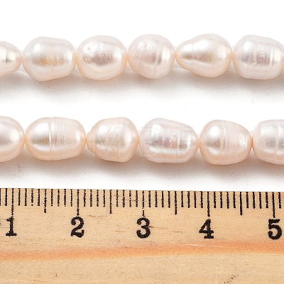 Natural Cultured Freshwater Pearl Beads Strands PEAR-P062-15B-1
