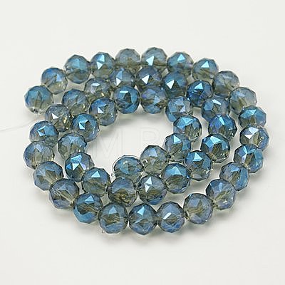 Electroplate Glass Beads Strands EGLA-J015-8mm-WLS05-1