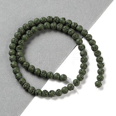 Synthetic Lava Rock Dyed Beads Strands G-H311-08A-03-1