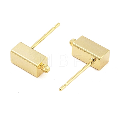 Brass Stud Earrings Findings EJEW-B063-07G-1