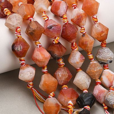 Natural Weathered Agate Beads Strands G-A321-G02-01-1