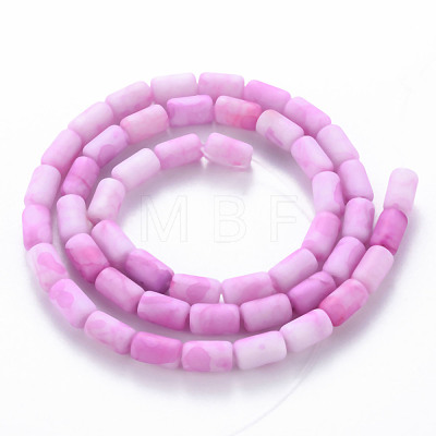 Opaque Baking Painted Crackle Glass Beads Strands FGLA-T004-01A-1