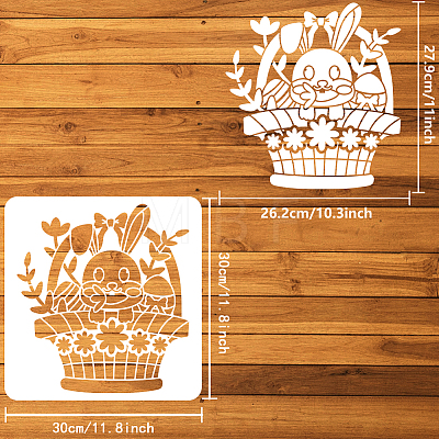 PET Hollow Out Drawing Painting Stencils DIY-WH0391-0776-1