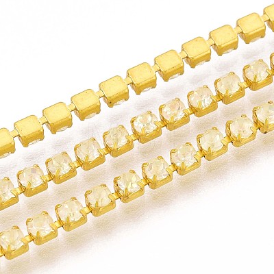 Iron Rhinestone Cup Chains CH-T006-05B-10-1