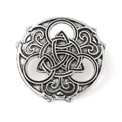 Tibetan Style Alloy Brooches JEWB-O016-01AS-1