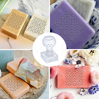 Clear Acrylic Soap Stamps DIY-WH0438-028-1