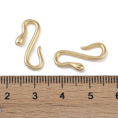 Brass Hook and S-Hook Clasps KK-G497-26G-1