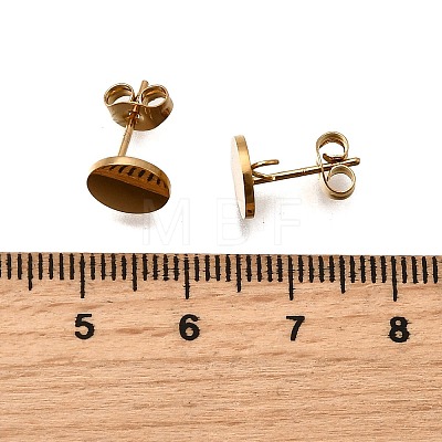 Ion Plating(IP) 304 Stainless Steel Stud Earring Findings STAS-D371-02G-02-1