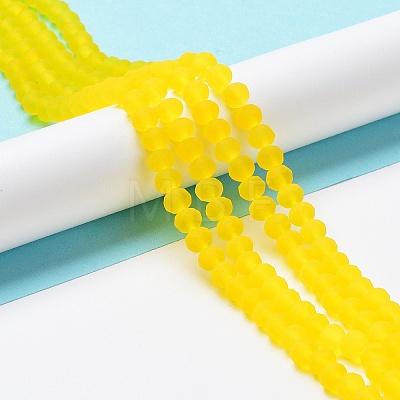 Transparent Glass Beads Strands X-EGLA-A034-T4mm-MD17-1