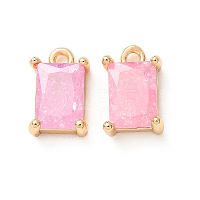 Brass Pave Cubic Zirconia Charms CU-K002-40G-M-1