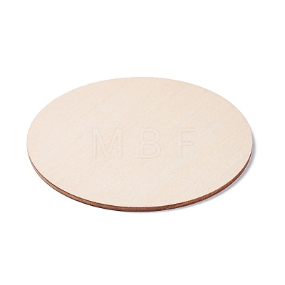 Flat Round Wood Cabochons with Month WOOD-XCP0001-43-1