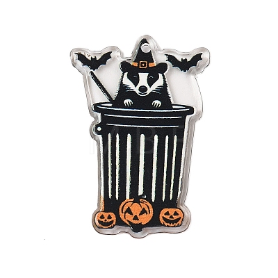 Halloween Theme Opaque Acrylic Pendants SACR-S034-08A-1