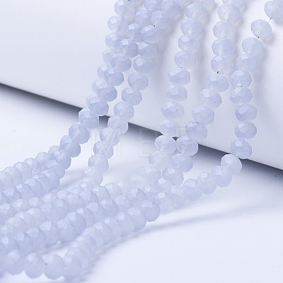 Electroplate Transparent Glass Beads Strands EGLA-A034-T1mm-W01-1