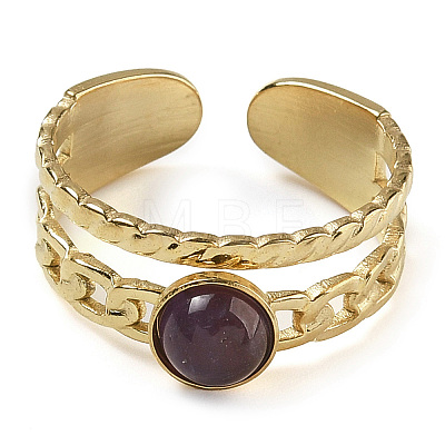 Natural Amethyst Finger Rings RJEW-U027-06G-05-1