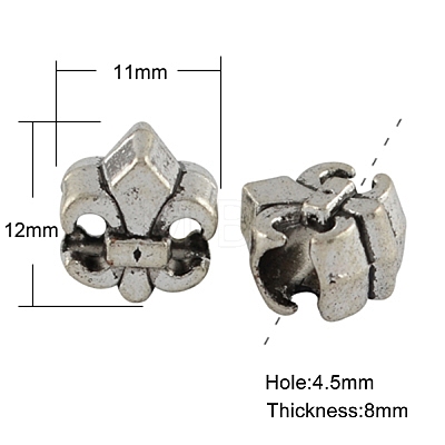 Tibetan Style Alloy European Beads MPDL-4928-S-LF-1