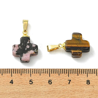 Natural Mixed Stone Pendants PALLOY-JF05633-1