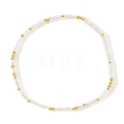 Minimalist Plastic & Brass Beads Stretch Bracelets for Women MY0437-3-1