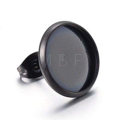 Stainless Steel Stud Earring Settings STAS-L211-07E-B-1
