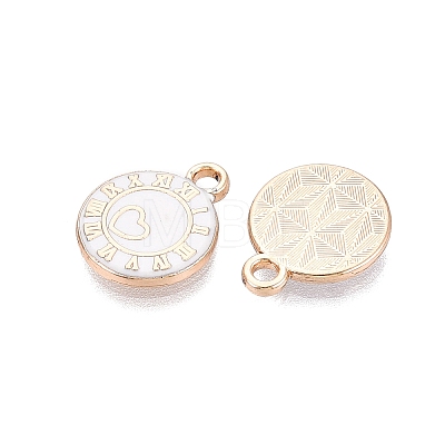 Rack Plating Alloy Enamel Pendants ENAM-N070-01A-01G-03-1